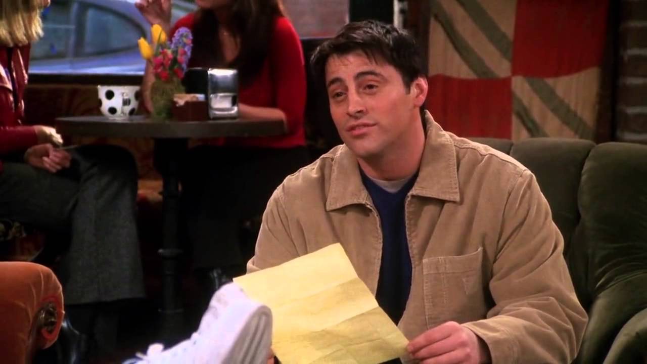 Joey from Friends about to fail a speech